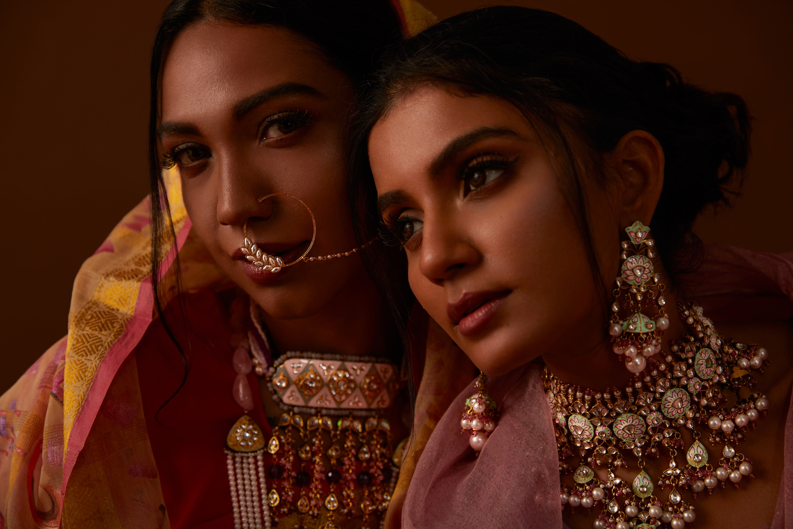 Women with Traditional Indian Jewelry